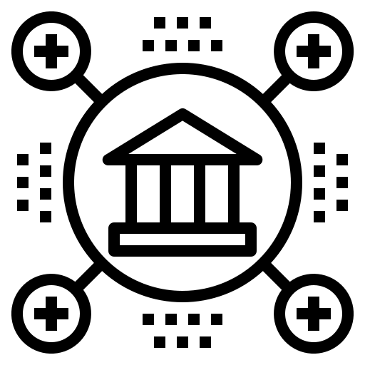 A banking system symbol